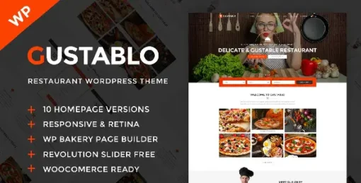 Gustablo - Restaurant & Cafe WordPress Theme