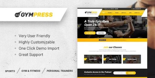 GymPress – WordPress theme for Fitness and Personal Trainers v1.3.2