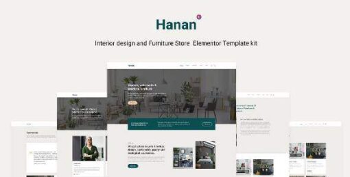 Hanan - Interior Design & Furniture Store Elementor Template kit