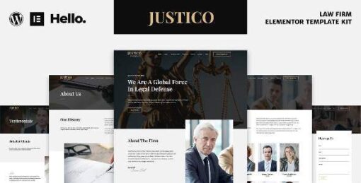 JUSTICO - Law Firm Elementor Template Kit