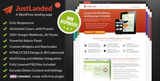 JustLanded – WordPress Landing Page v1.7.0