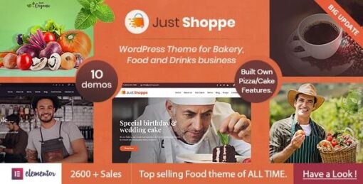 Justshoppe Elementor Cake Bakery Theme 12.1