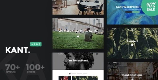 Kant a Multipurpose WordPress Theme for Startups Creatives and Freelancers v1.0.18