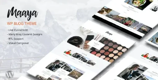 Maaya Blog - Travel Blog, Personal Blog WordPress Theme