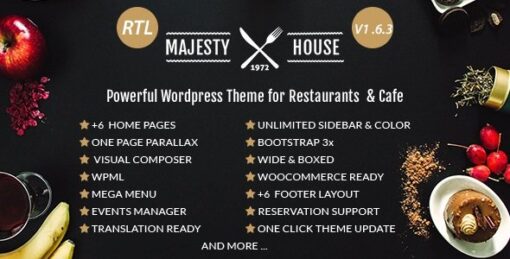 Majesty – Restaurant WooCommerce WordPress Theme v1.6.6