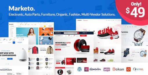 Marketo v5.2.2 (License Activated) Multivendor Marketplace Woocommerce Theme