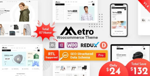 Metro - Minimal WooCommerce WordPress Theme v1.9.2