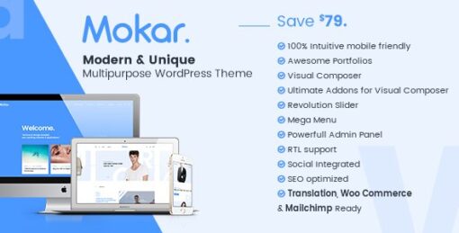 Mokar – Modern Multipurpose WordPress Theme v1.0.5
