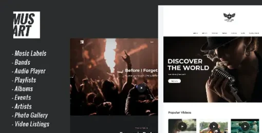 Musart - Music Label and Artists WordPress Theme