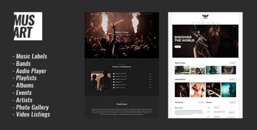 Musart – Music Label and Artists WordPress Theme v1.1.3