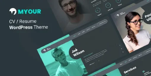 Myour - CV Resume & Personal Portfolio WordPress Theme