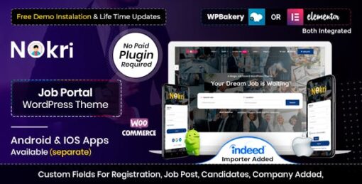 Nokri Theme GPL 1.5.2 - Job Board WordPress Theme