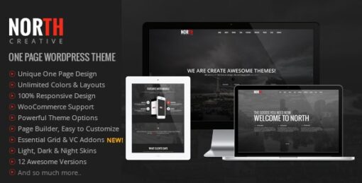 North – One Page Parallax WordPress Theme v4.0.7
