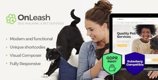 OnLeash – Dog Walking & Pet Services Veterinary WordPress Theme v1.3