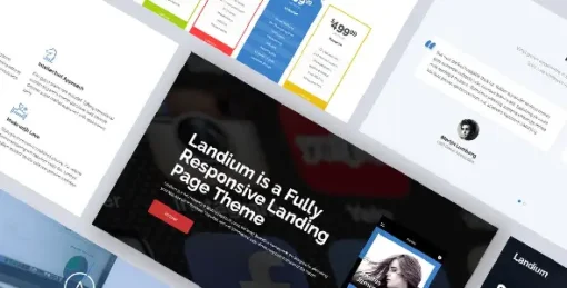 One Page Landing Page WordPress Theme