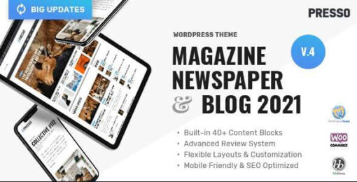 PRESSO - Modern Magazine / Newspaper / Viral Theme 3.3.11