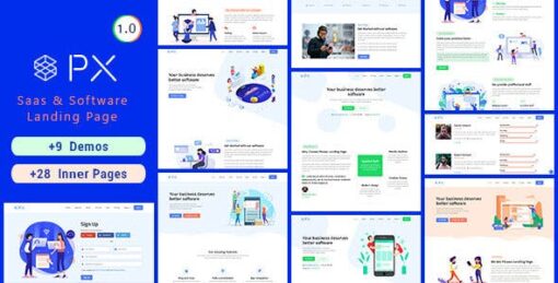 PXaas – App & Software Landing Page Theme v1.0.6