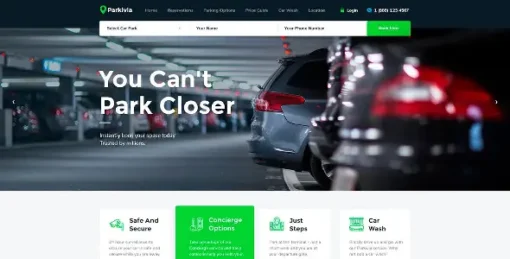 Parkivia  Auto Parking & Car Maintenance WordPress Theme