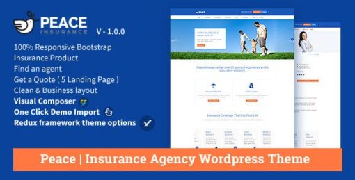 Peace – Insurance Agency WordPress Theme v2.5.6