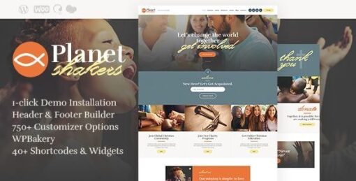 Planet Shakers - Church & Religion WordPress Theme v1.0.2