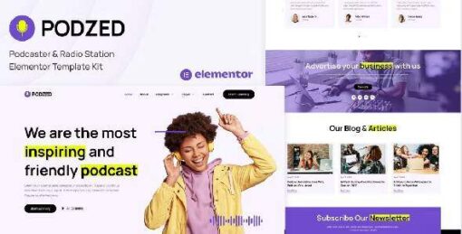 Podzed - Podcaster & Radio Station Elementor Template Kit