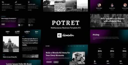 Potret - Photography Portfolio Elementor Template Kit