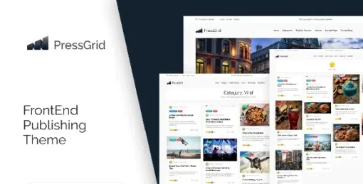 PressGrid Frontend Publish Reaction & Multimedia WordPress Theme