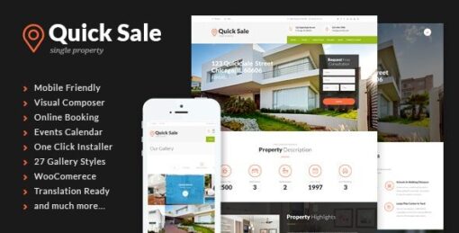 Quick Sale – Single Property Real Estate WordPress Theme v3.0.1