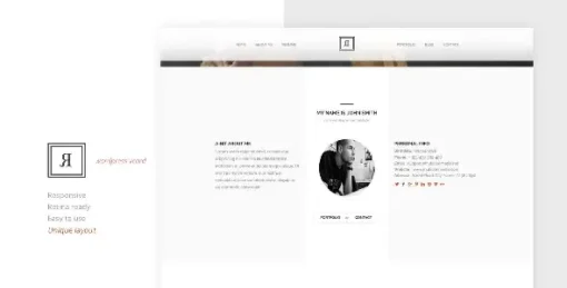 RIVAL One Page Vcard Wordpress Theme