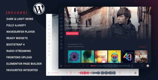 Rekord – Ajaxify Music – Events – Podcasts Multipurpose WordPress Theme v1.5.2 + HTML