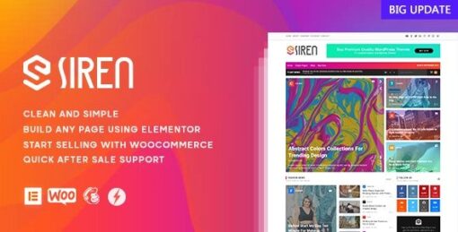 Siren – News Magazine Elementor WordPress Themes v2.2.6