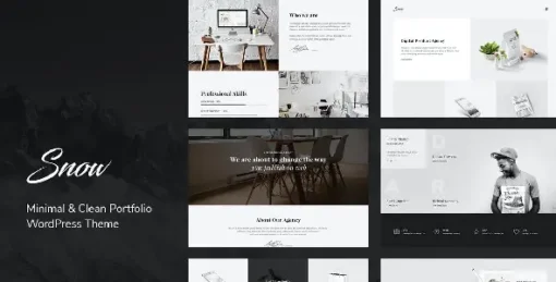 Snow  Minimal & Clean WordPress Portfolio Theme