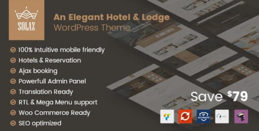 Solaz – An Elegant Hotel & Lodge WordPress Theme v1.2.2