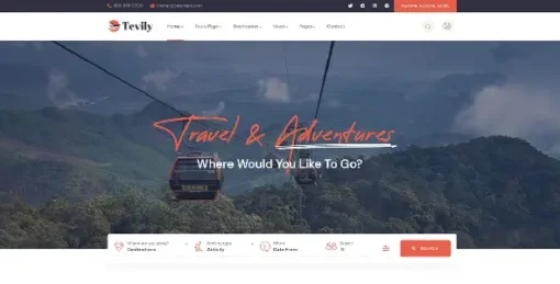 Tevily - Travel & Tour Booking WordPress Theme