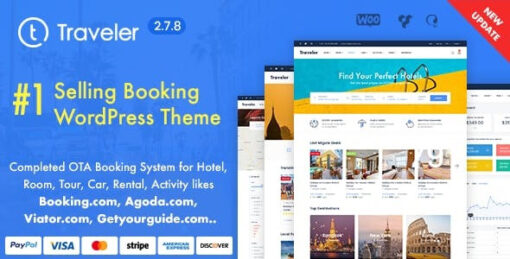 Traveler Theme - Travel Booking WordPress Theme v3.2.0 (License Activated)
