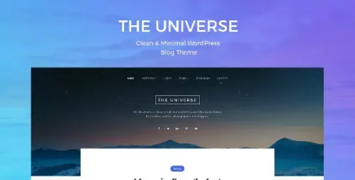 Universe - Clean & Minimal WordPress Blog Theme