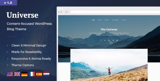Universe – Clean & Minimal WordPress Blog Theme v1.2.1