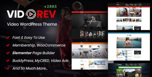 VidoRev Video WordPress Theme 2.9.9.9.9.0