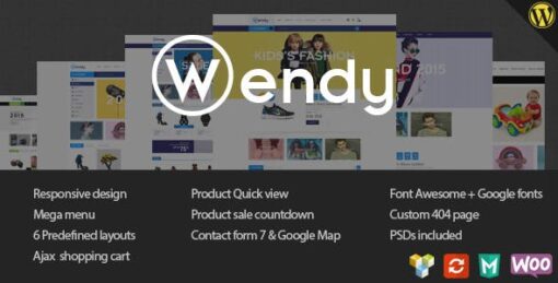 Wendy – Multi Store WooCommerce Theme v1.6.3