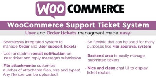 WooCommerce Support Ticket System v17.4