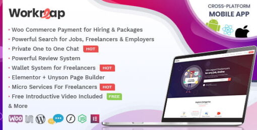 Workreap Theme GPL - Freelance Marketplace and Directory WordPress Theme 2.6.5