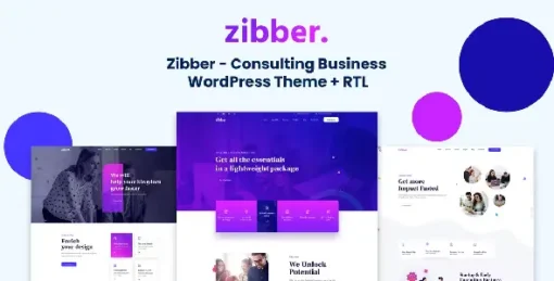 Zibber - Consulting Business WordPress Theme + RTL