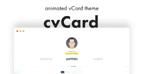 cvCard - Animated vCard & Resume WordPress Theme