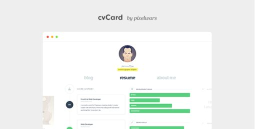 cvCard WP – Responsive vCard WordPress Theme v1.4.5